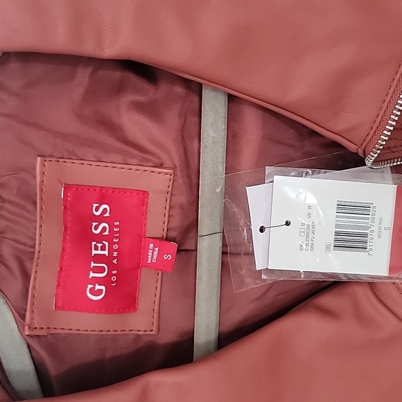 NWT Guess Women's Faux Leather Jacket Size Small - Picture 6 of 9